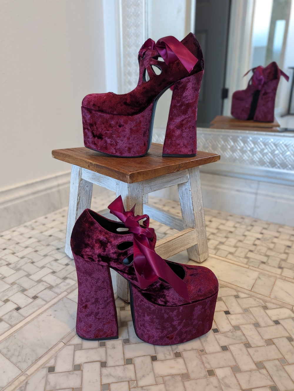 NWOT Widow By Dollskill 7 DECADENT VISION PLATFORM MARY JANES
